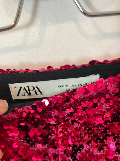 ZARA. Pantalón campana lentejuelas T.xs