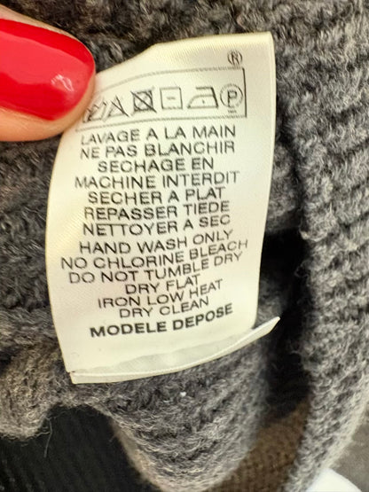 MAJE. Jersey gris lana detalle hombros
