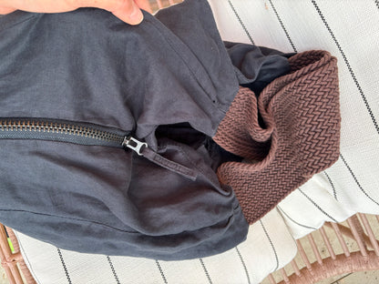 BLUNAUTA. Bolso azul lino