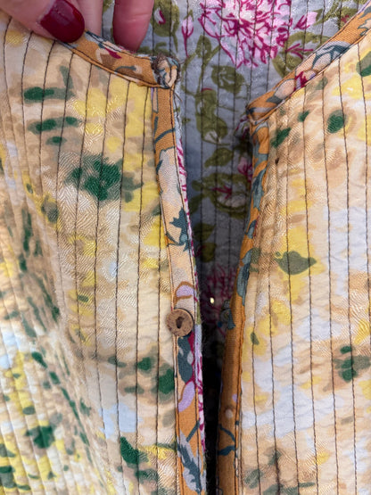 Chaqueta estampado multicolor textura reversible