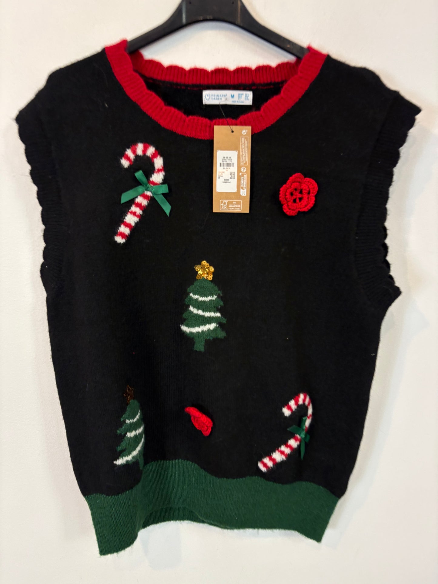 PRIMARK. Chaleco punto navidad T.m