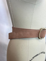 SEZANE. Cinturón rosa piel T.90