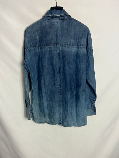 ZARA. Camisa denim bolsillos. T S