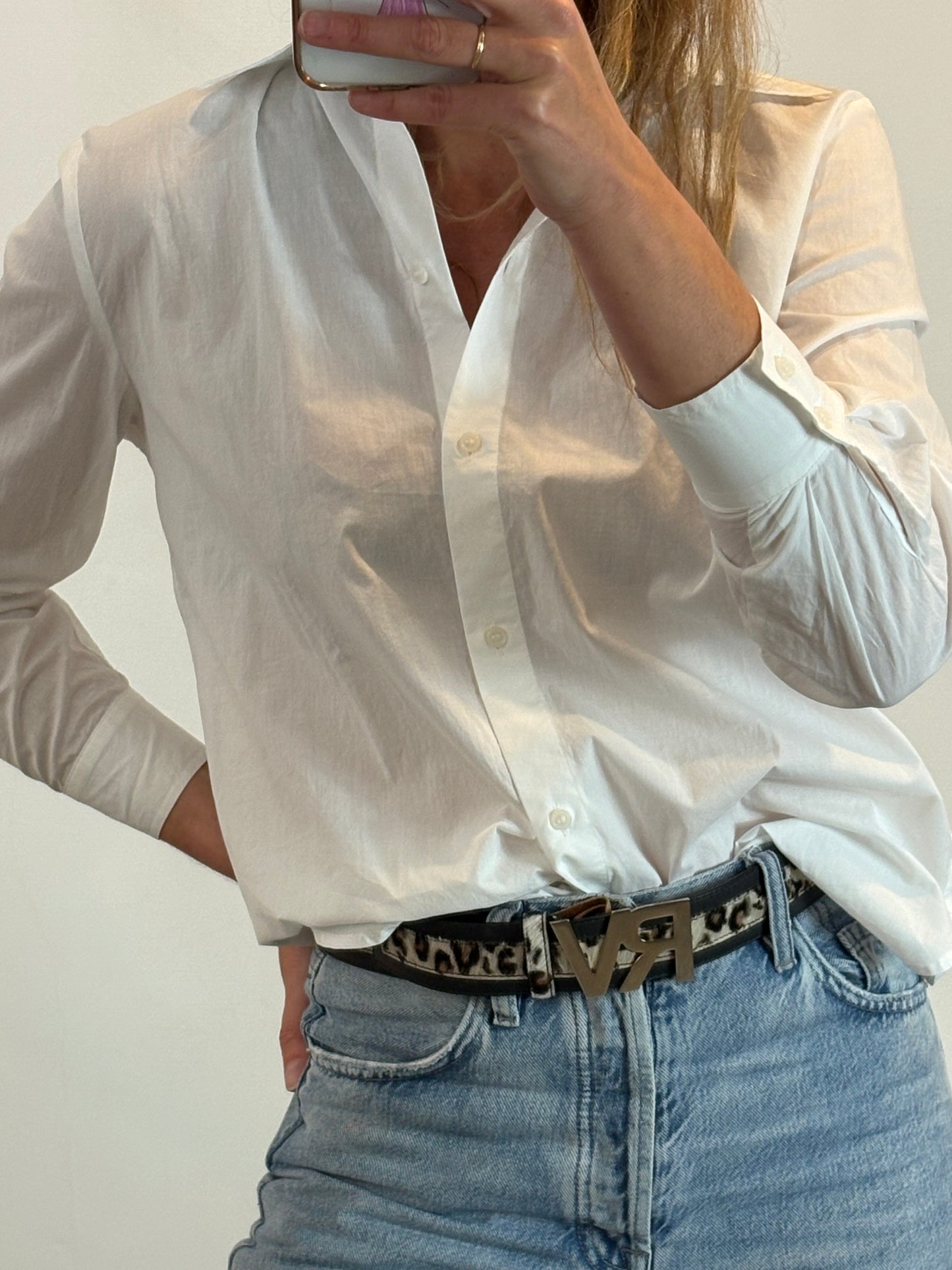 ROBERTO VERINO. Cinturón piel hebilla inciales