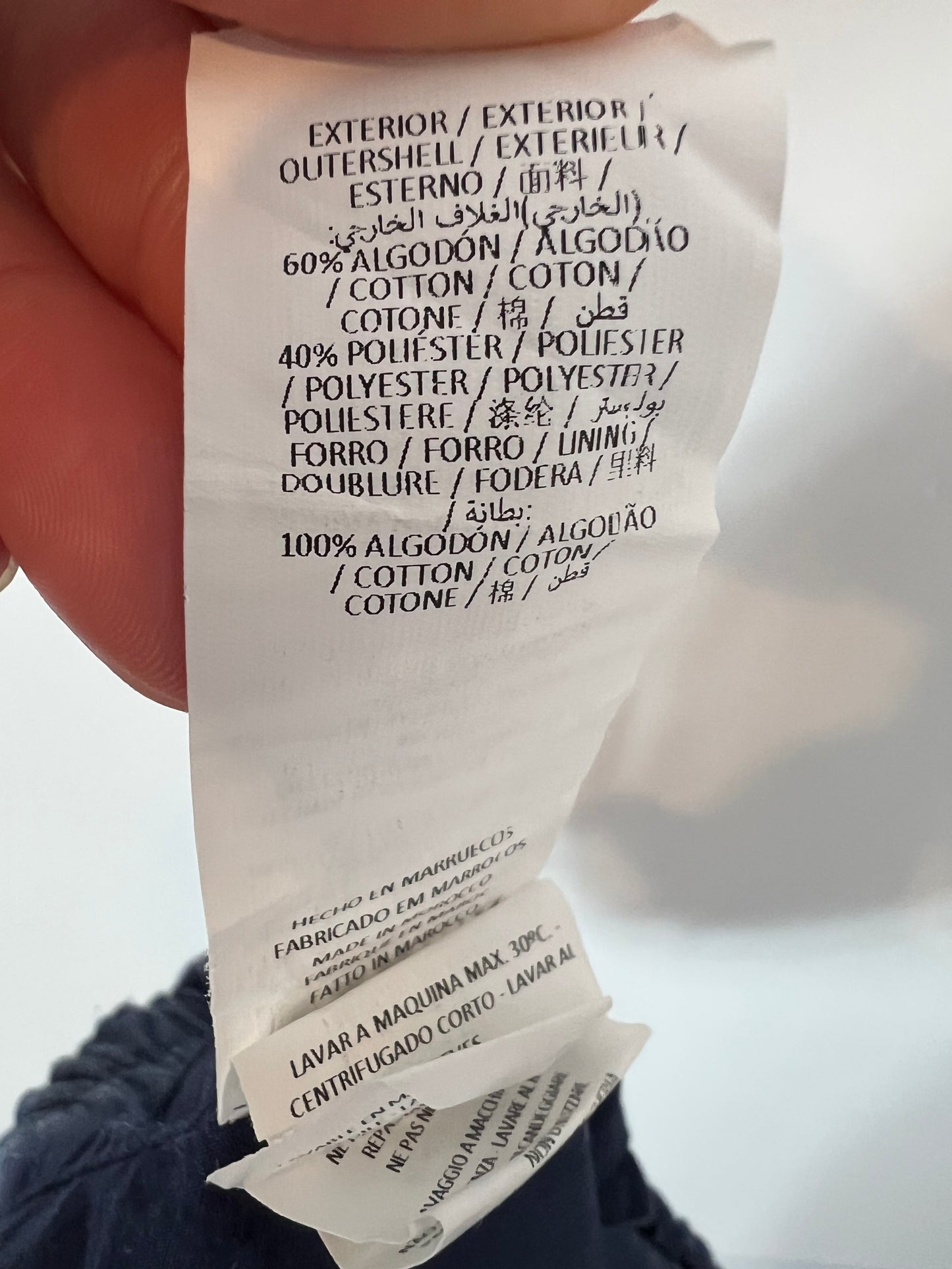 NECK&NECK. Bermuda azul tirantes. T 9-12 meses