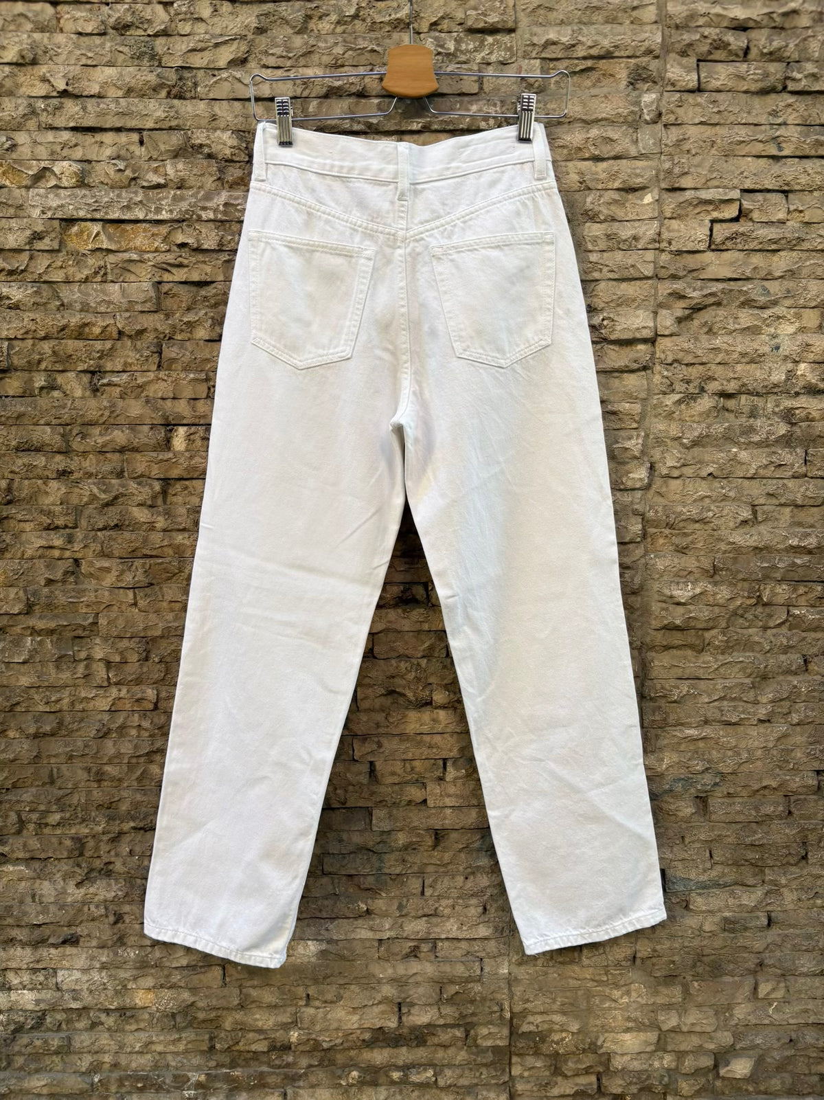 MASSIMO DUTTI. Denim recto blanco