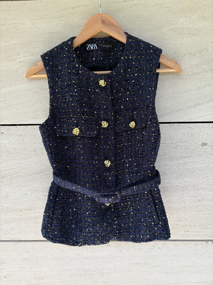 ZARA. Coral beaded jacket. TS