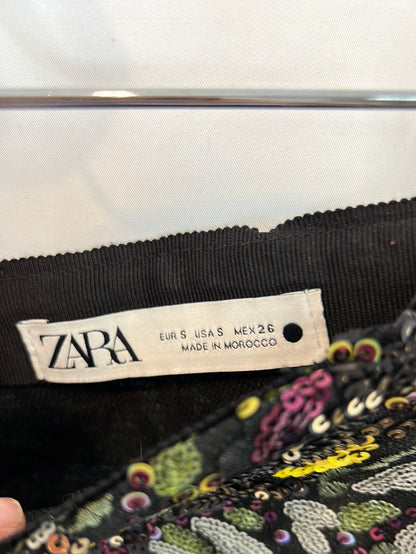 ZARA. Black sequin Ts skirt