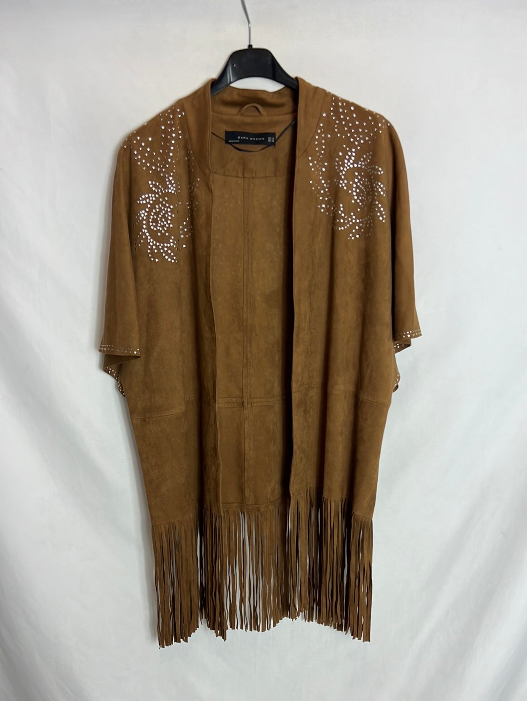 ZARA. Suede kimono with studs. TM