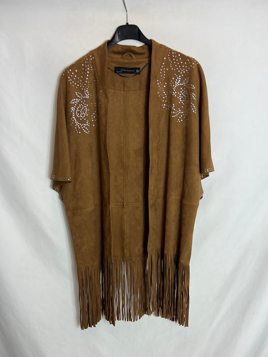 ZARA. Suede kimono with studs. TM
