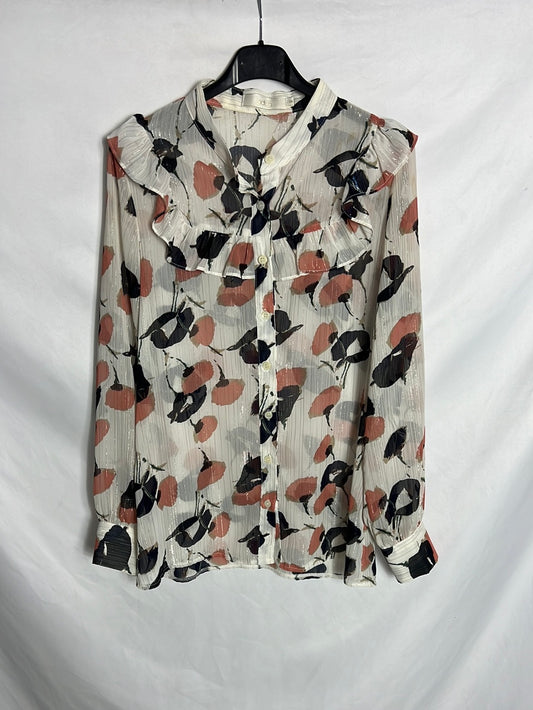 BDBA. Blusa semitransparente estampada . T 38