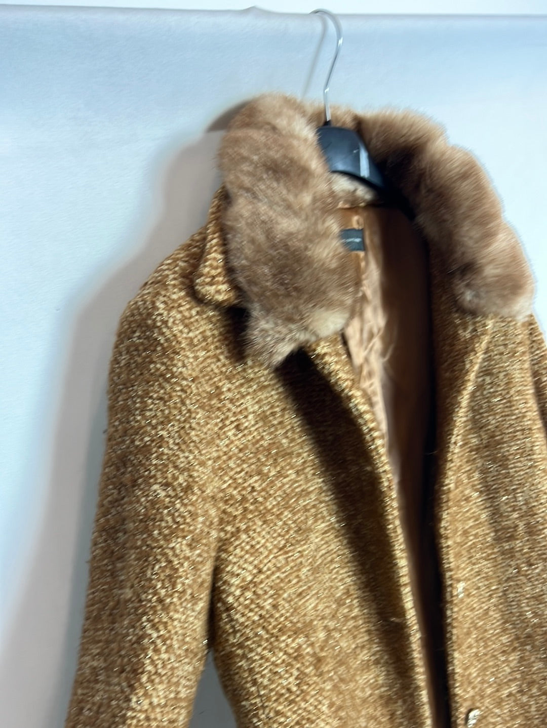 MASSIMO DUTTI. Abrigo jaspeado camel T.u(S) TARA