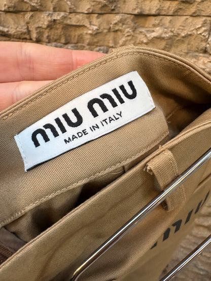 MIU MIU. Falda midi bolsillos T.m