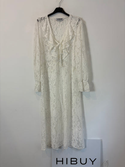 LAAGAM. Long white lace dress Ts