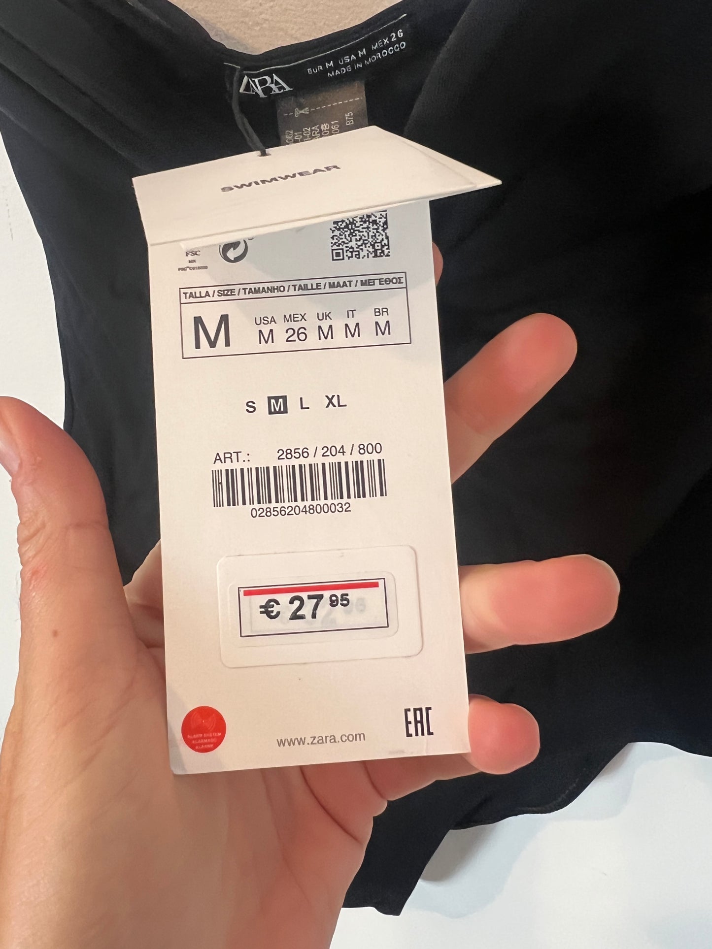 ZARA. Body negro ballenas. T M