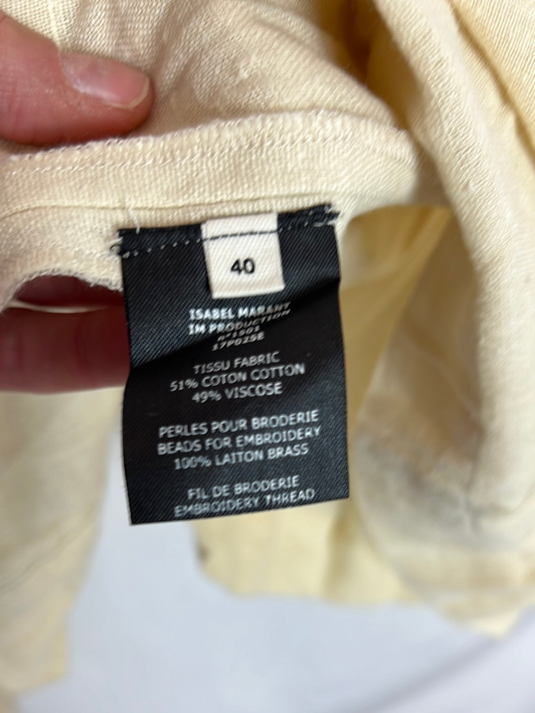 ISABEL MARANT ÉTOILE . Total look beige bordados y tachuelas. T 38/40