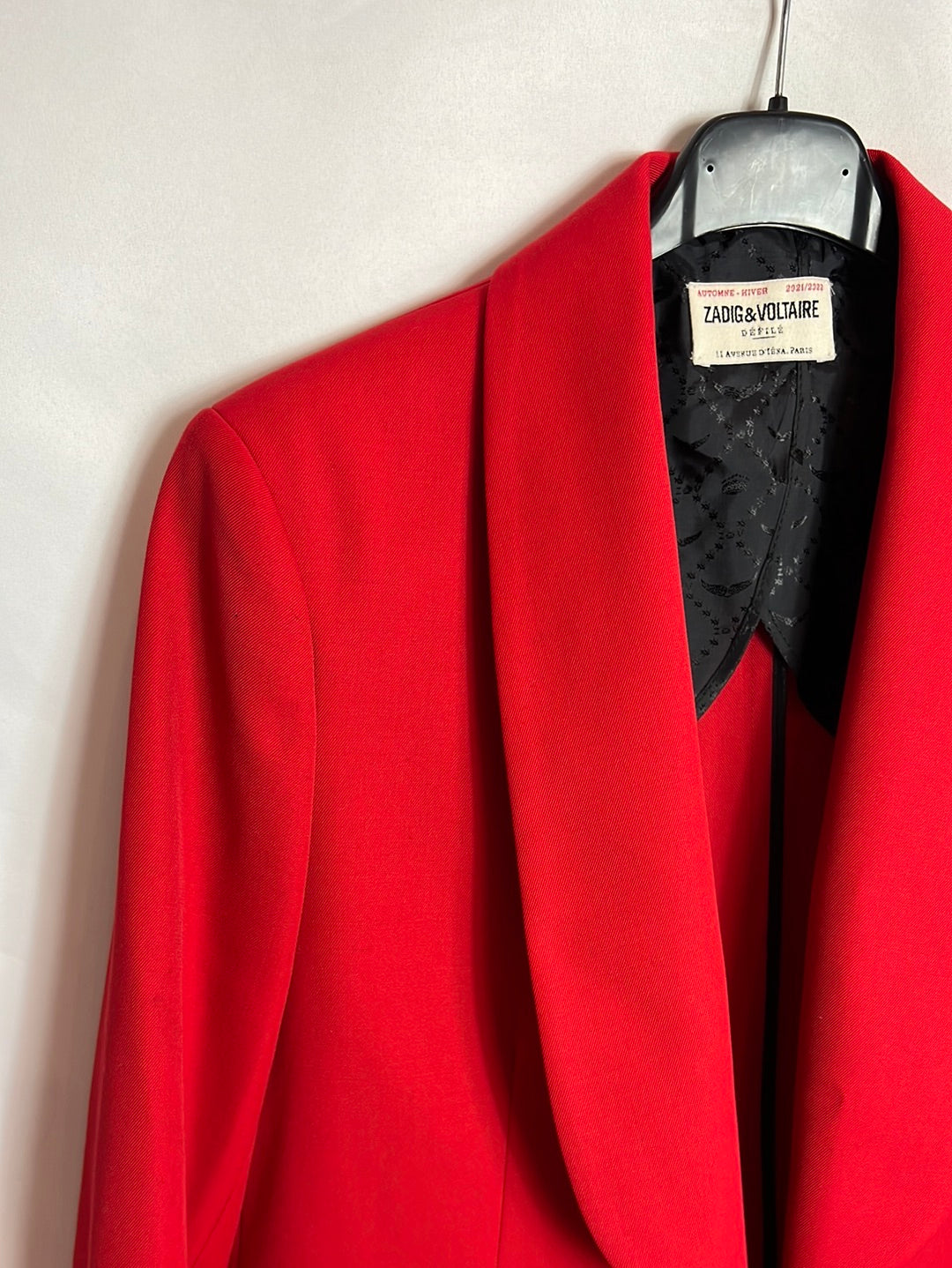 ZADIG&amp;VOLTAIRE. Red lapel blazer. T 36
