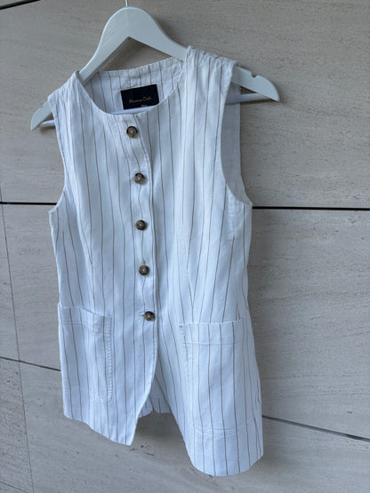 MASSIMO DUTTI. Chaleco mezcla rayas