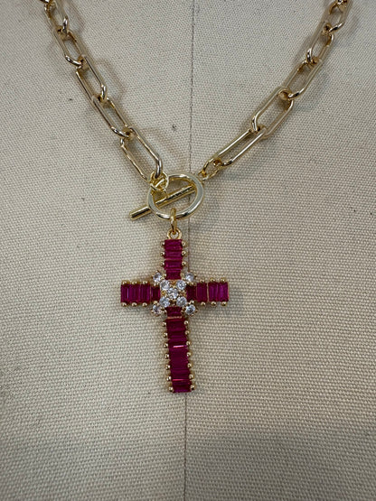 OTRAS. Gargantilla dorada cruz