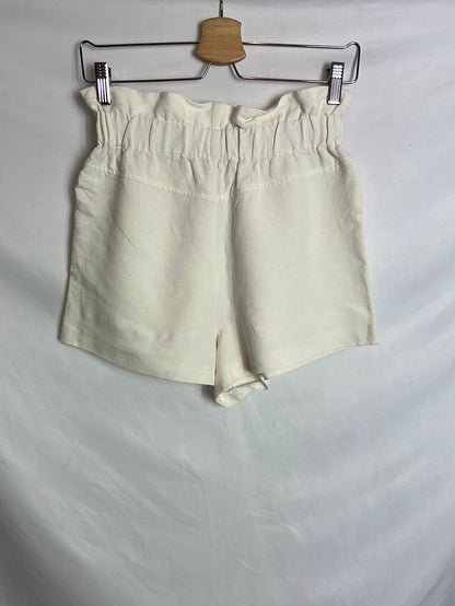 ZARA. Bermuda beige lino  T. XS