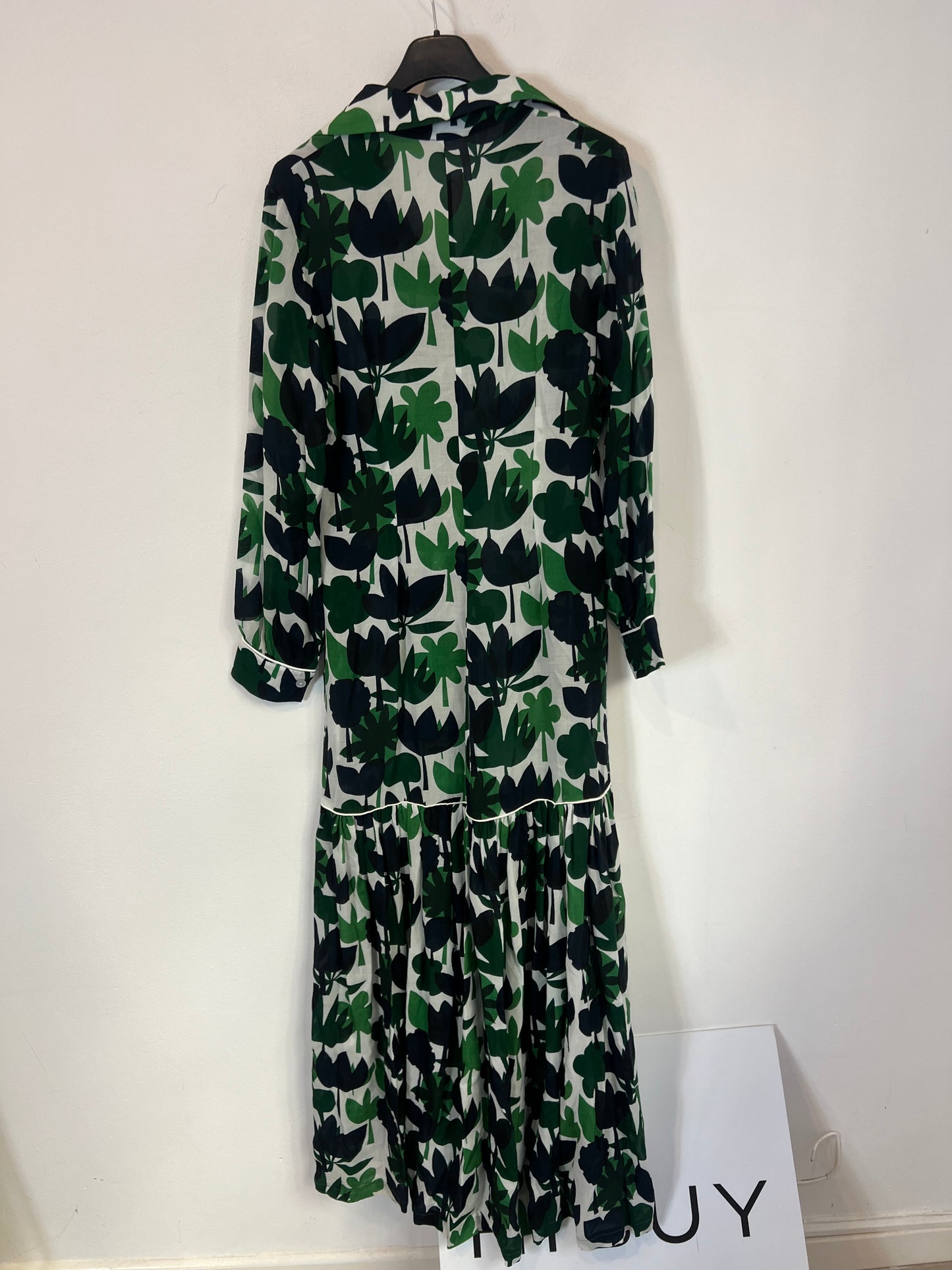 CRISTINA BEAUTIFUL LIFE. Vestido largo estampado fluido. T M