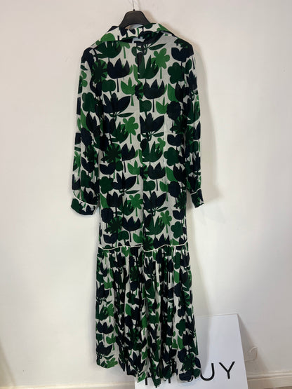 CRISTINA BEAUTIFUL LIFE. Vestido largo estampado fluido. T M