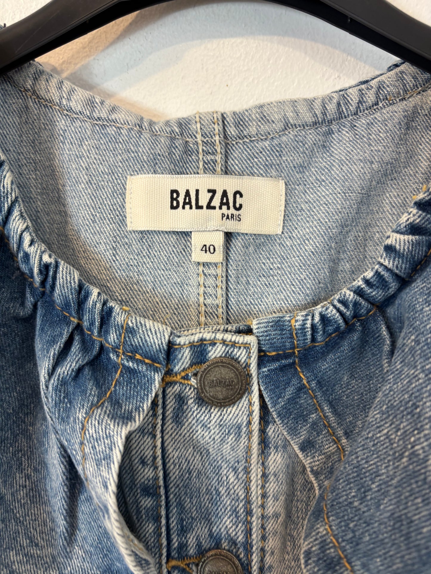 BALZAC. Mono denim corto volante