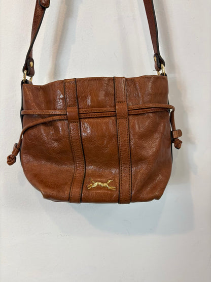 BIMBA Y LOLA. Bolso camel piel asa larga
