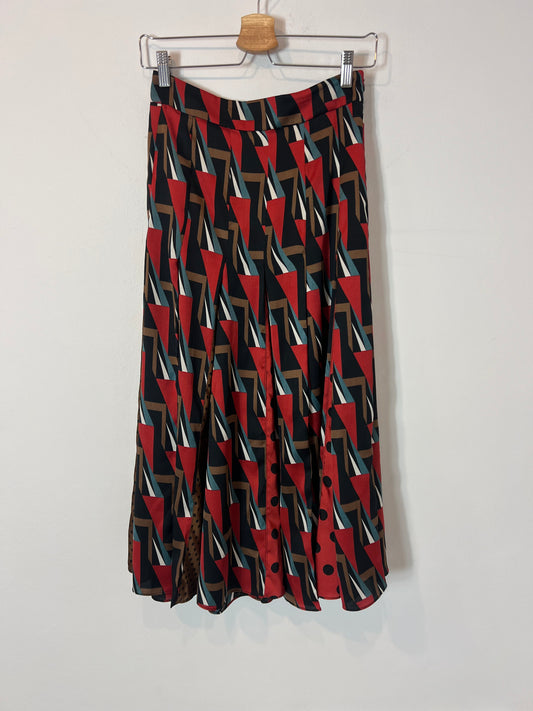ZARA. Falda midi estampada T.m