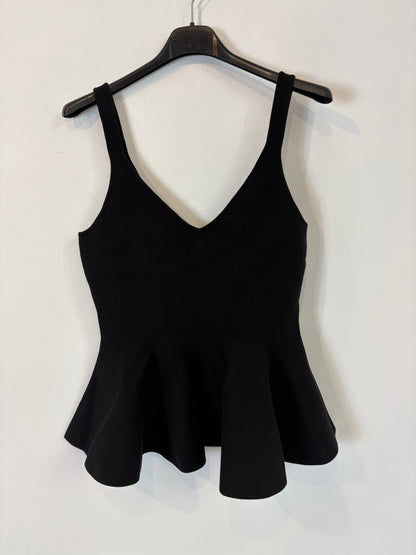 ZARA. Top negro punto elástico. T S