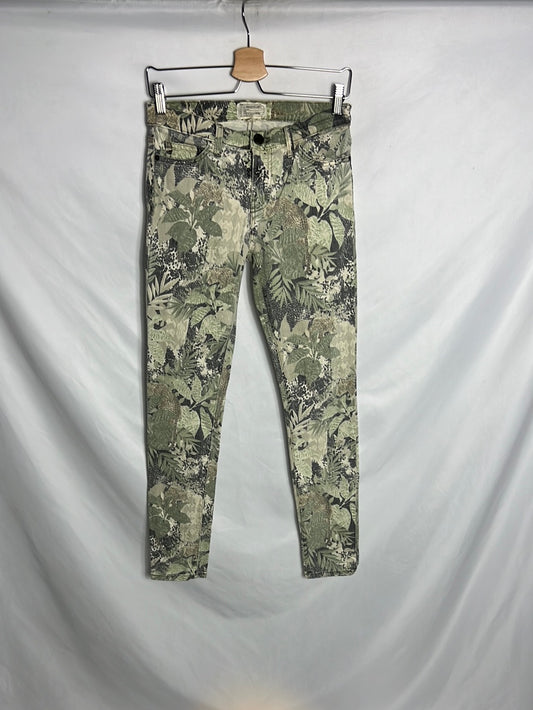 CURRENT ELLIOTT. Printed skinny denim. Size 27 (36)