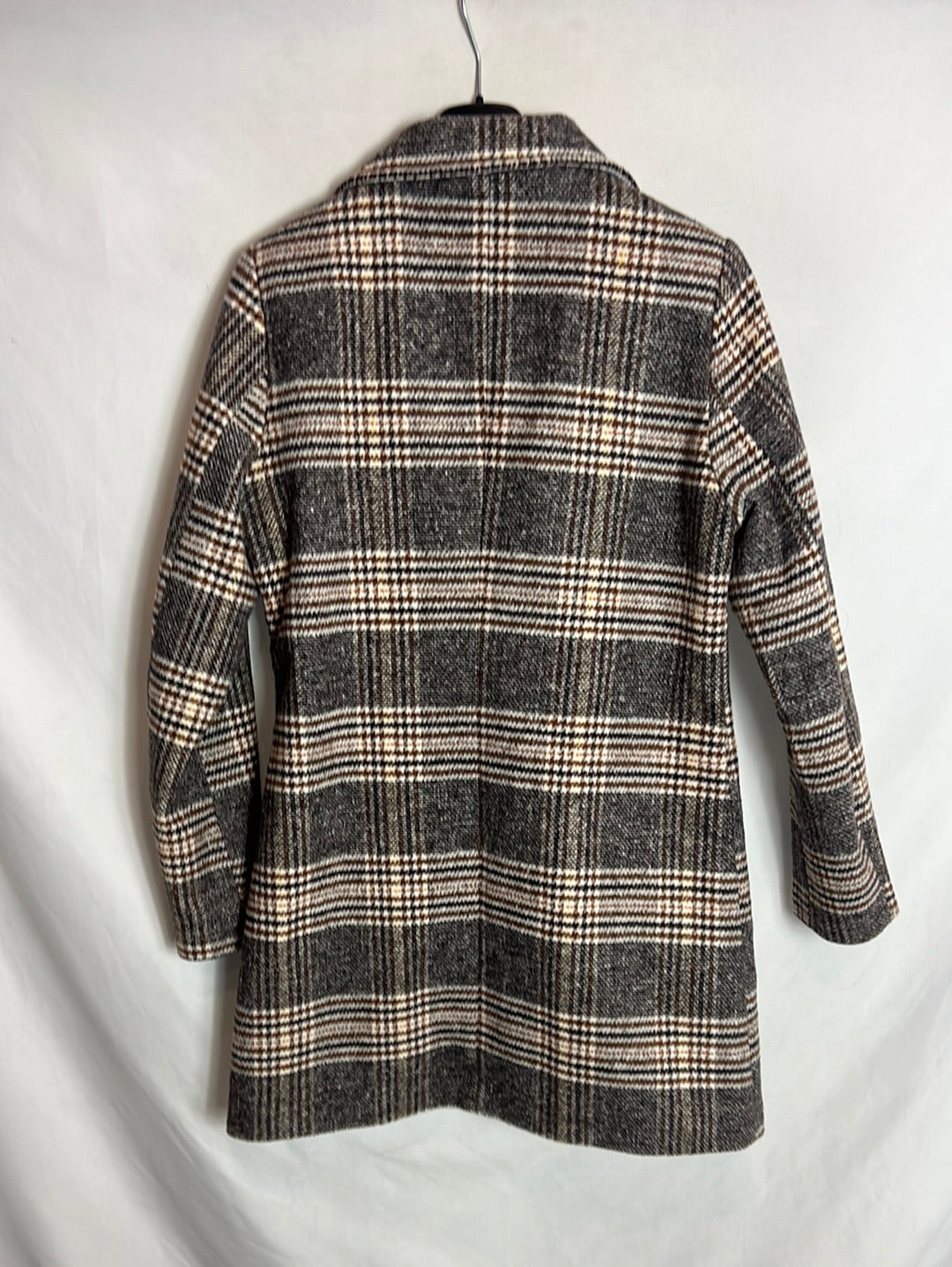 OTRAS. Abrigo cuadros tonos tierra Tu(s)