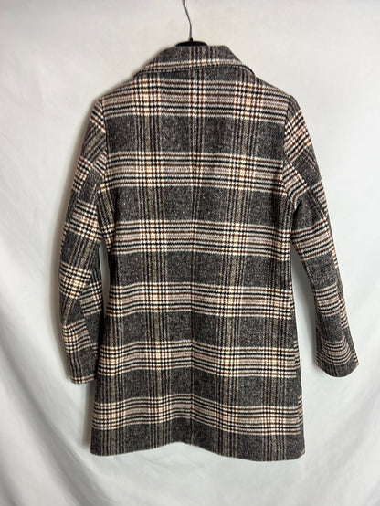 OTRAS. Abrigo cuadros tonos tierra Tu(s)