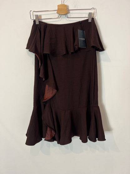 SFERA. Flowing brown midi skirt. TS
