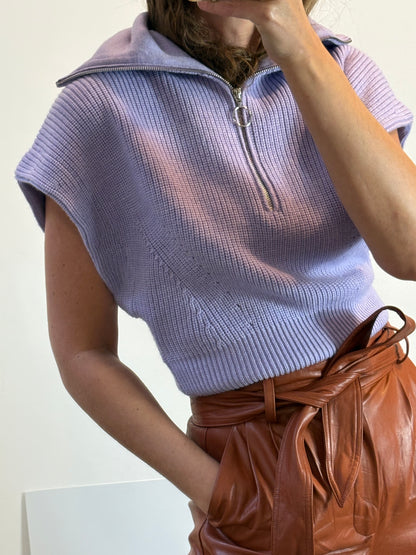 IRO. Jersey sin mangas malva