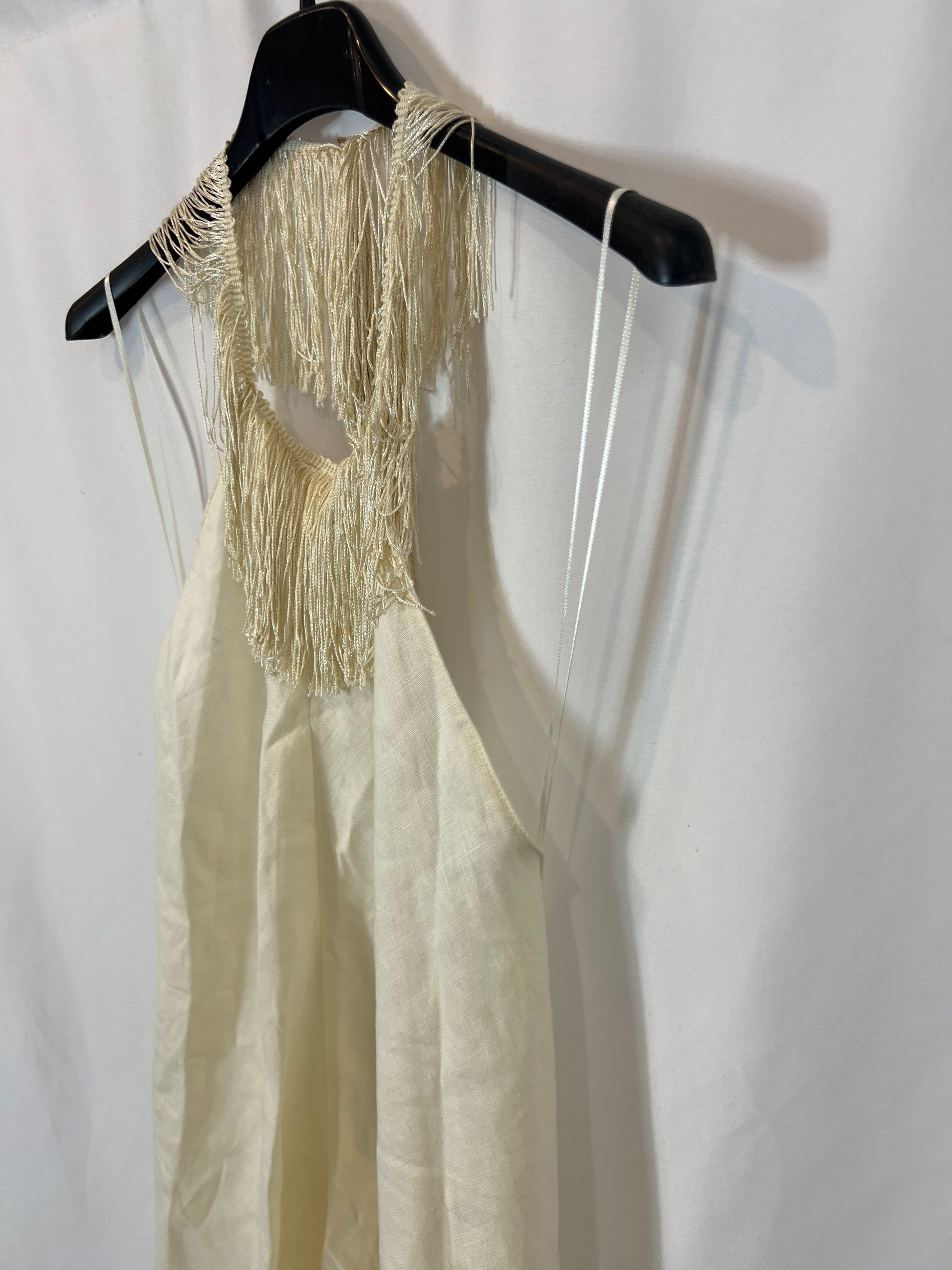 ZARA. Fringed linen midi dress. XS Hibuy market ZARA. Fringed linen midi dress. XS Hibuy market