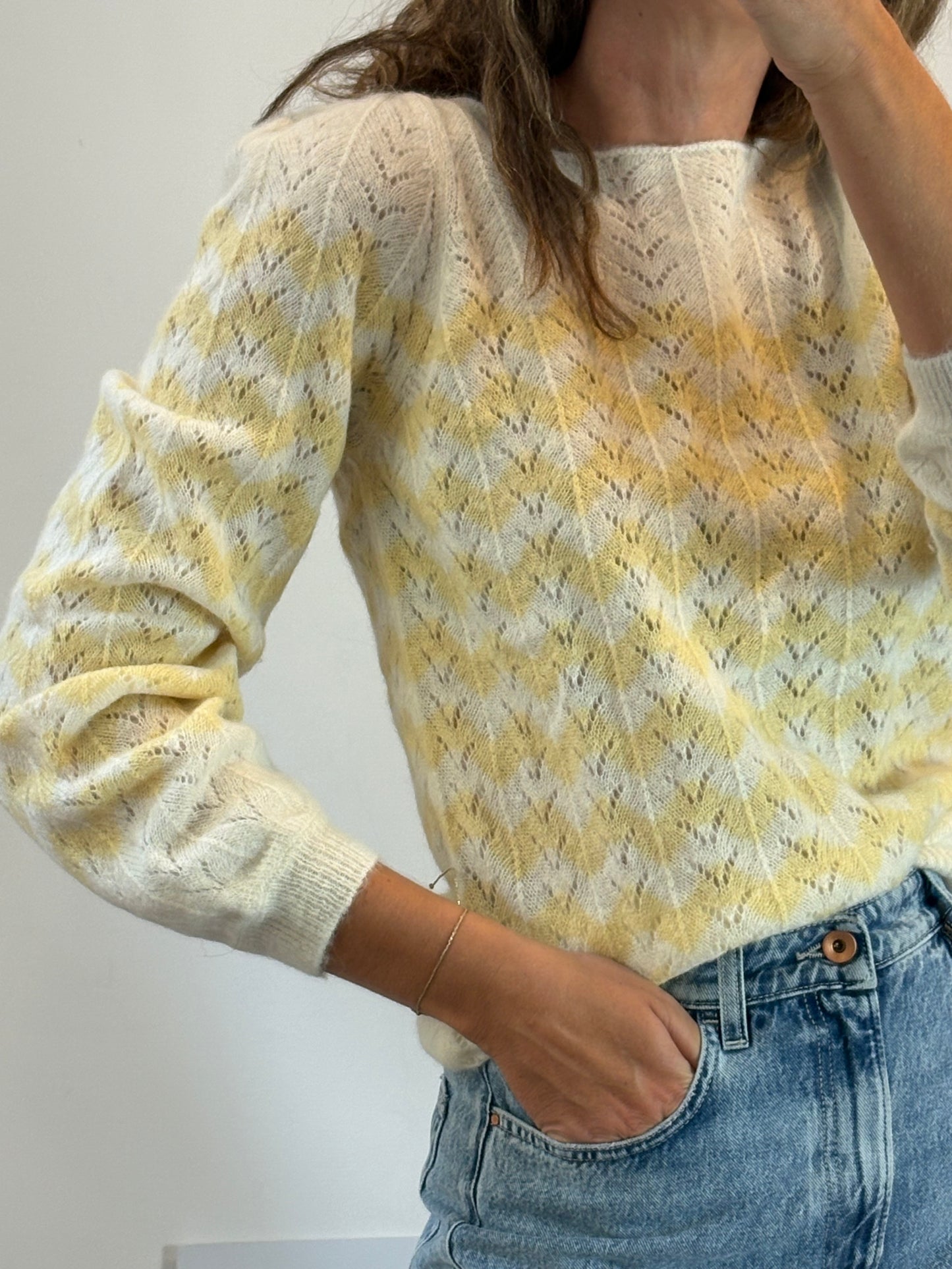 ZARA. Black stretch knit top. TL