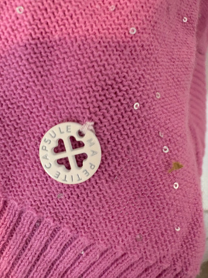 MA PETITE CAPSULE. Jersey fino rosa rayas