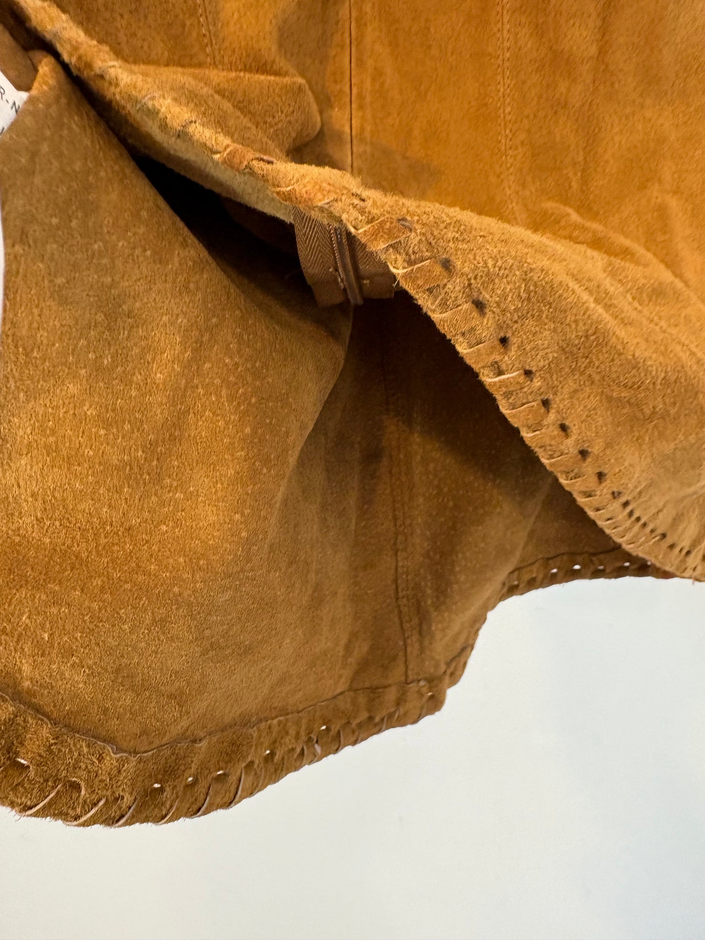 ZARA. Top ante camel