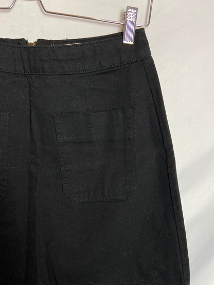 STRADIVARIUS. Falda denim negra T.36