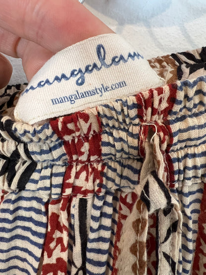 MANGALAM. Falda midi étnica fluida T.u(S)