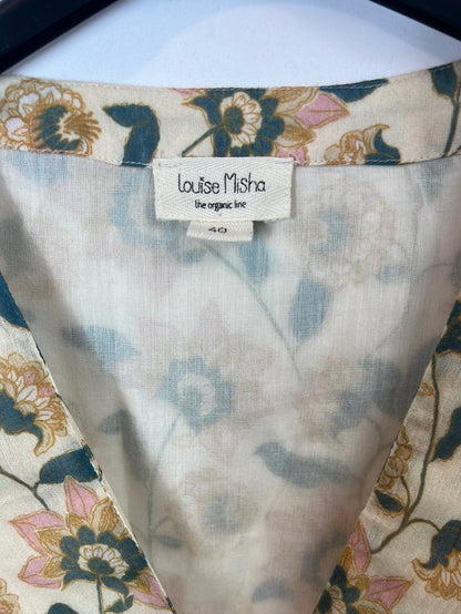 LOUISE MISHA. Vestido amarillo flores T.40