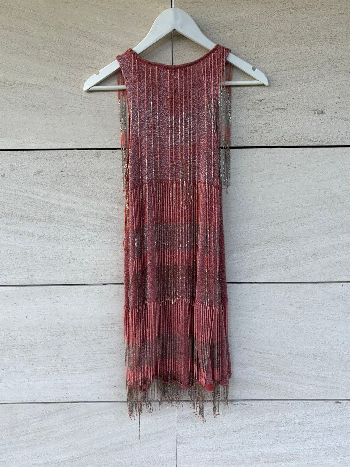 ZARA limited edition. Vestido corto flecos purpurina