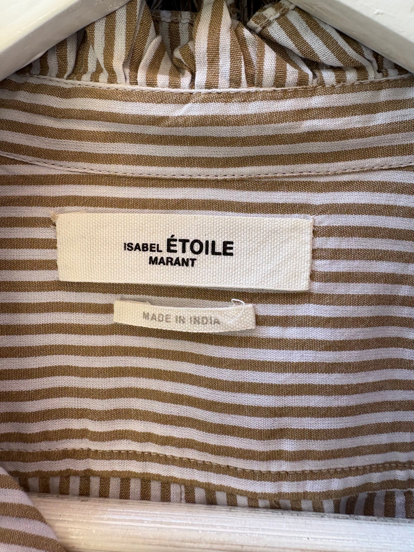 ISABEL MARANT ÉTOILE. Camisa rayas detalle cuello y puños. T S