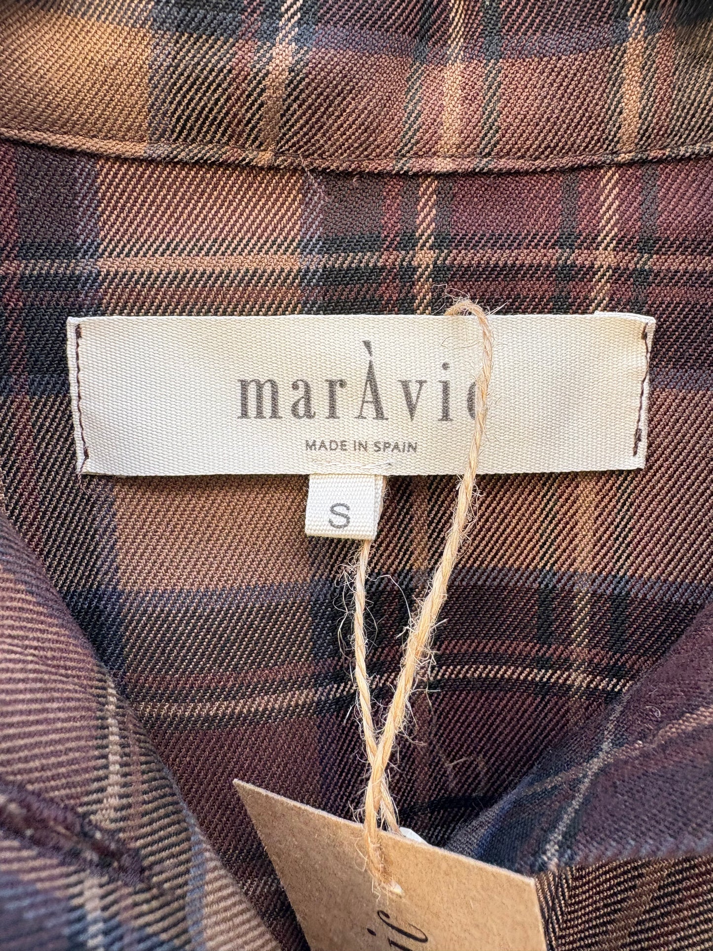 MARÁVIC. Ruffled checkered shirt. TS