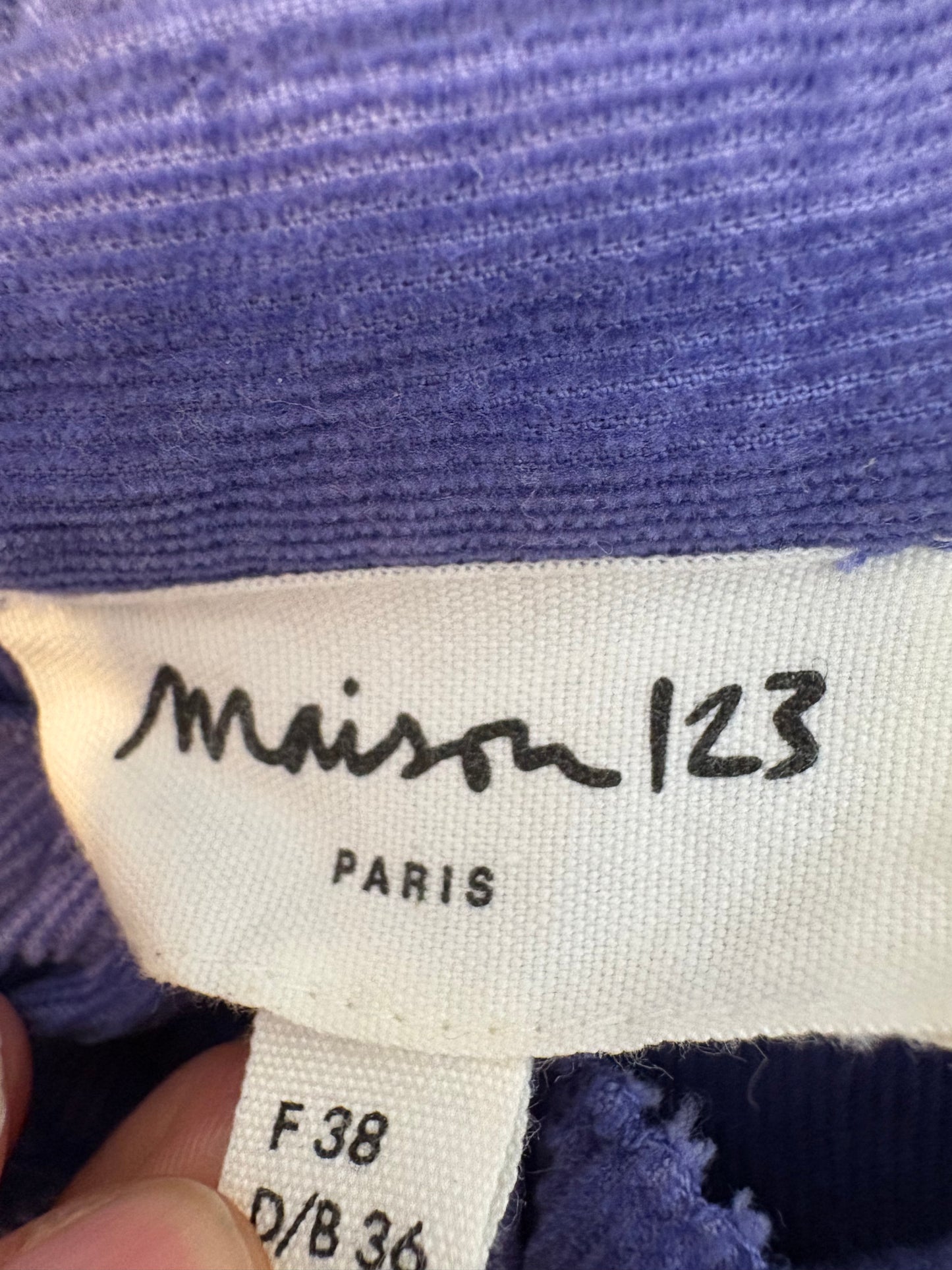 MAISON 123. Blusa morada textura