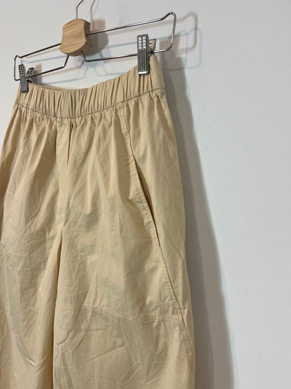 MAKSU. Pantalón ancho fluido beige T.s