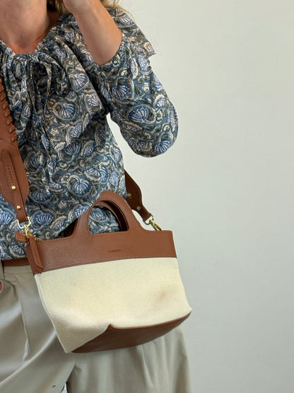 LONBALI. Bolso doble textura