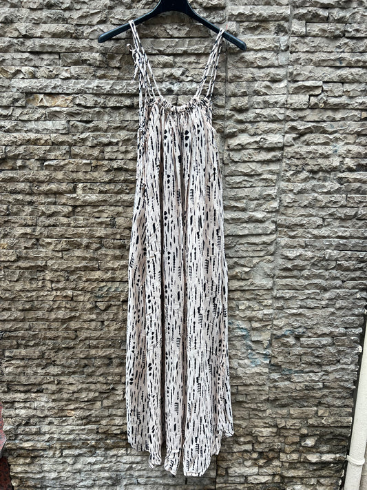 MANGO. Beige halterneck long dress. Size XS