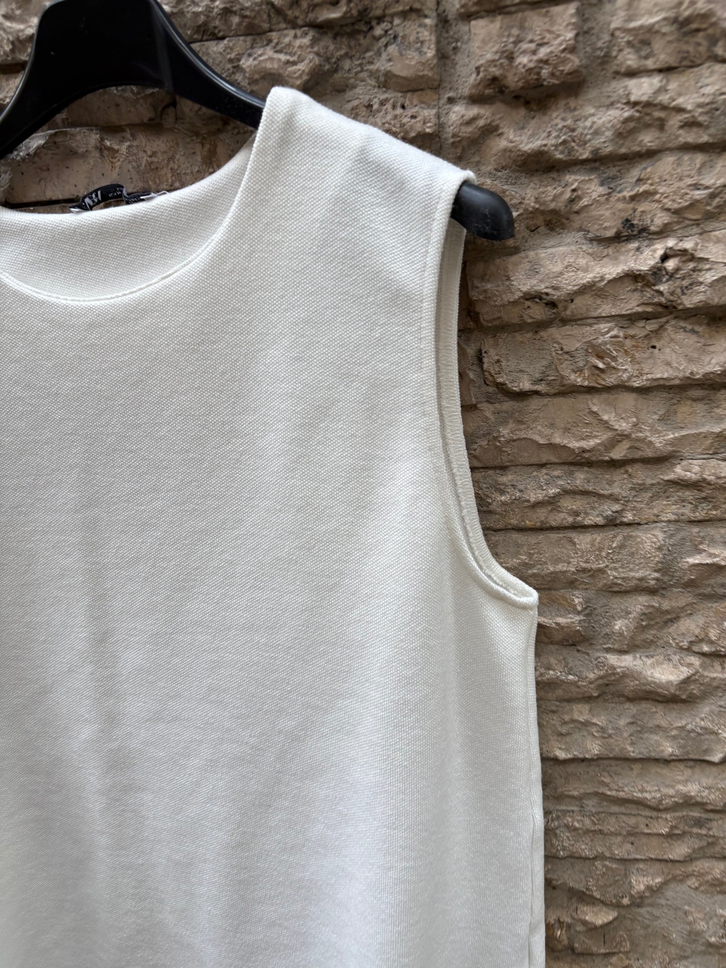 ZARA. Conjunto punto elástico blanco